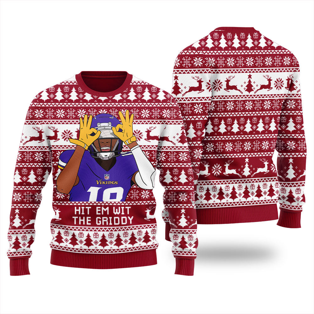 Hit Em With The Griddy Men's Ugly Chritmas Sweater