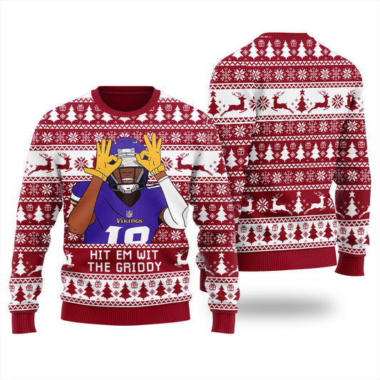 Hit Em With The Griddy Men's Ugly Chritmas Sweater