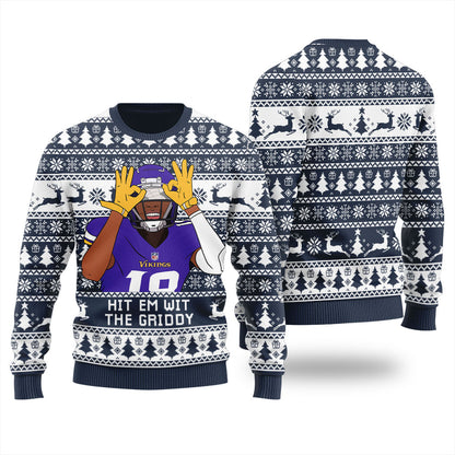 Hit Them With The Griddy Women's Ugly Christmas Sweater