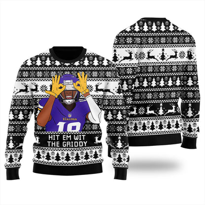 Hit Them With The Griddy Women's Ugly Christmas Sweater