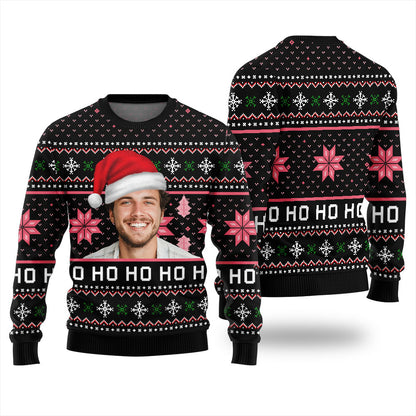 Ho Ho Ho Custom Face Ugly Sweater