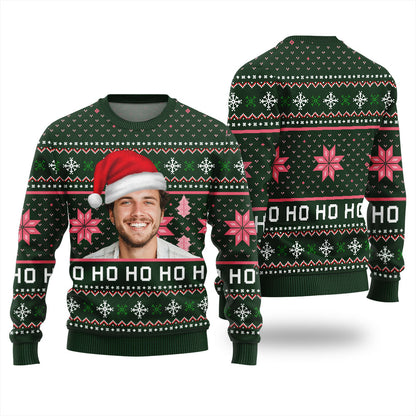 Ho Ho Ho Custom Face Ugly Sweater