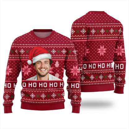 Ho Ho Ho Custom Face Ugly Sweater