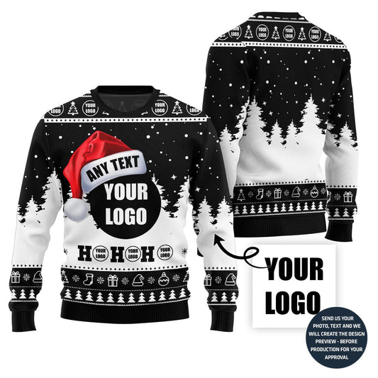 Ho Ho Ho Custom Logo Ugly Xmas Sweater