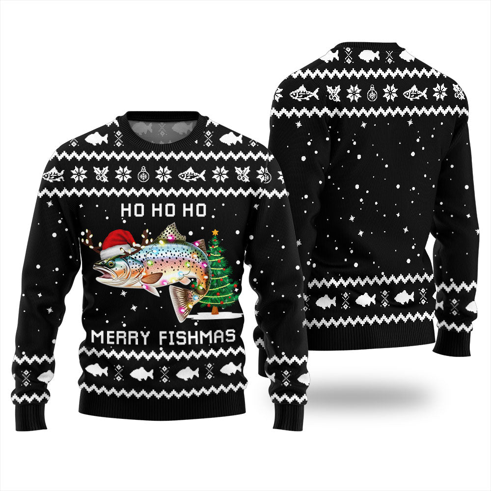 Ho Ho Ho Merry Fishmas Fishing Ugly Sweater