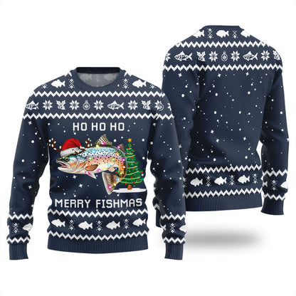Ho Ho Ho Merry Fishmas Fishing Ugly Sweater