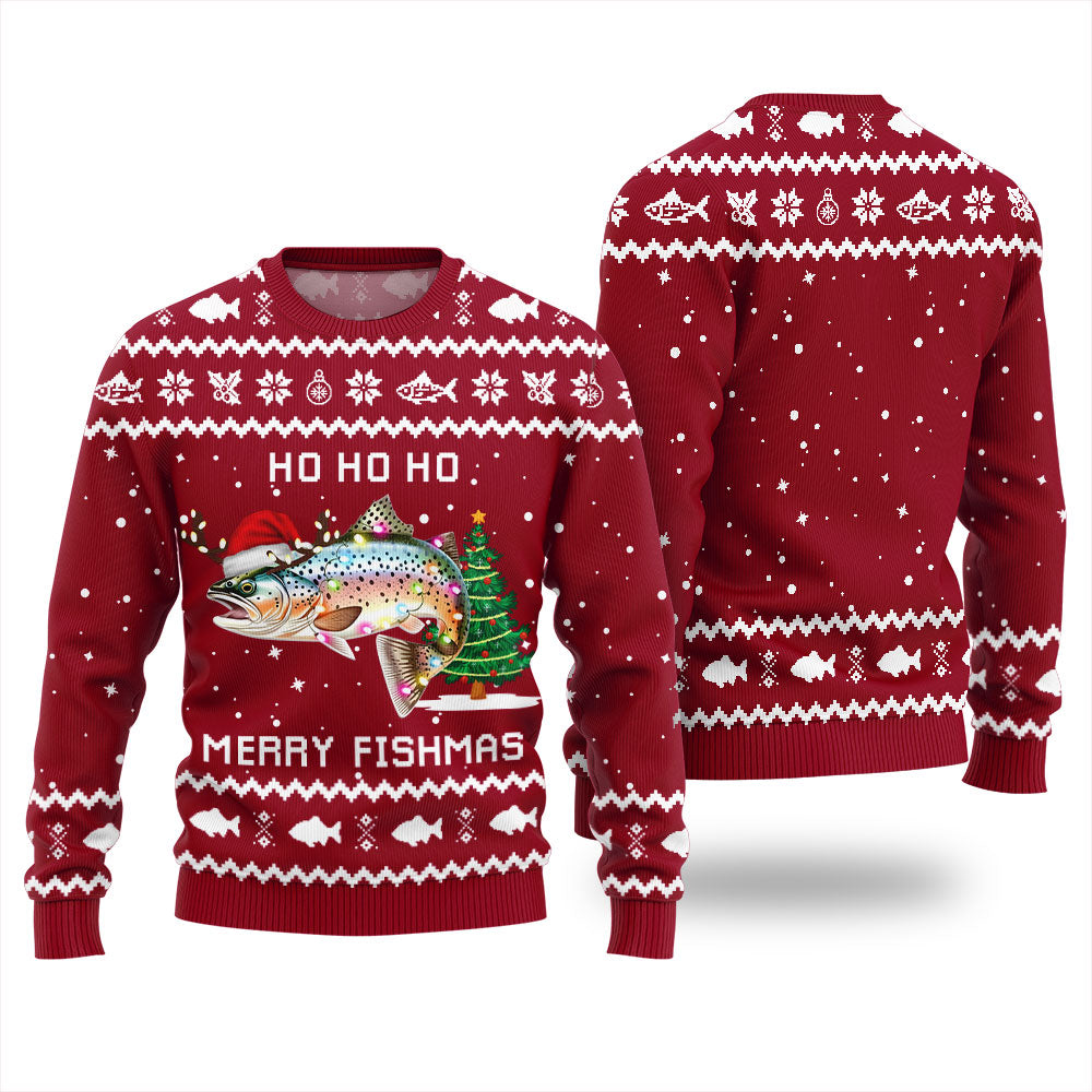 Ho Ho Ho Merry Fishmas Fishing Ugly Sweater
