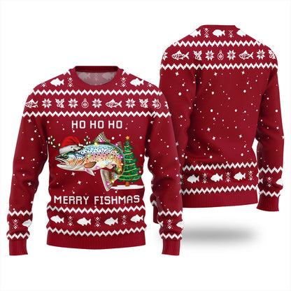 Ho Ho Ho Merry Fishmas Fishing Ugly Sweater