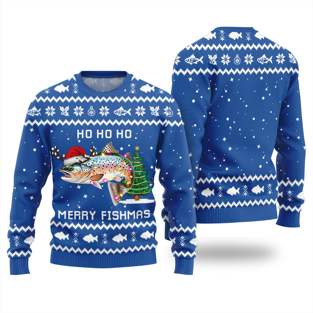 Ho Ho Ho Merry Fishmas Fishing Ugly Sweater