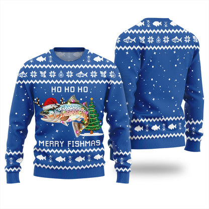 Ho Ho Ho Merry Fishmas Fishing Ugly Sweater