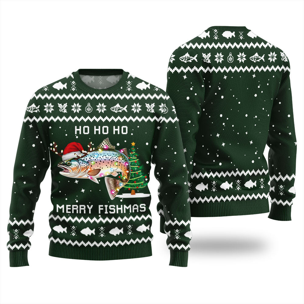 Ho Ho Ho Merry Fishmas Fishing Ugly Sweater