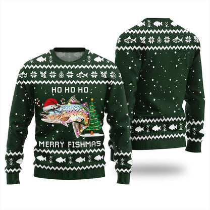 Ho Ho Ho Merry Fishmas Fishing Ugly Sweater