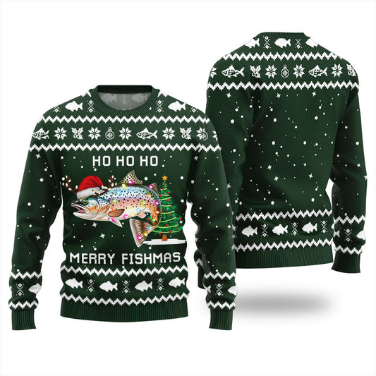Ho Ho Ho Merry Fishmas Fishing Ugly Sweater