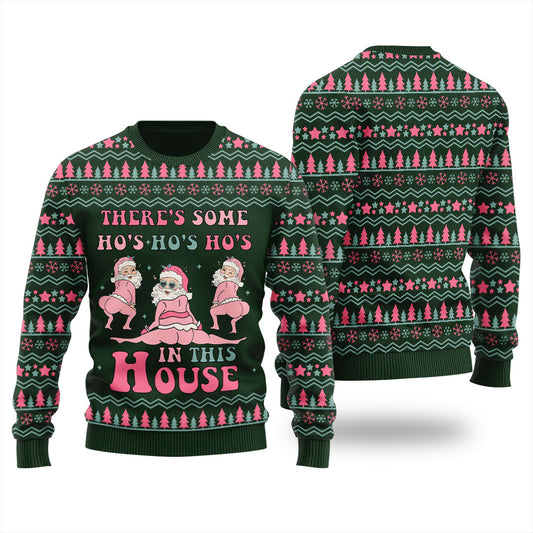 Ho Ho Ho Pink Santa Ugly Christmas Sweater For Men