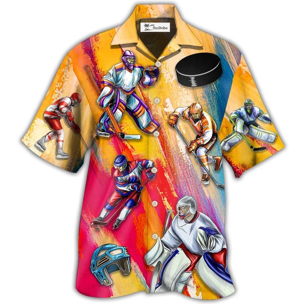 Hawaiian Shirt / Adults / S Ice Hockey Life Style - Hawaiian Shirt 