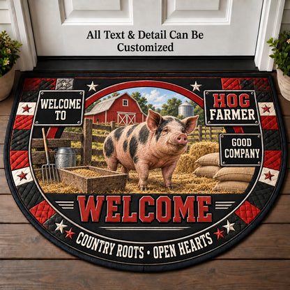 Hog Farmer Personalized Half Round Mat | 5To9Vibe