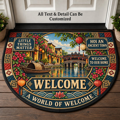 Hoi An Ancient Town Personalized Half Round Mat | 5To9Vibe