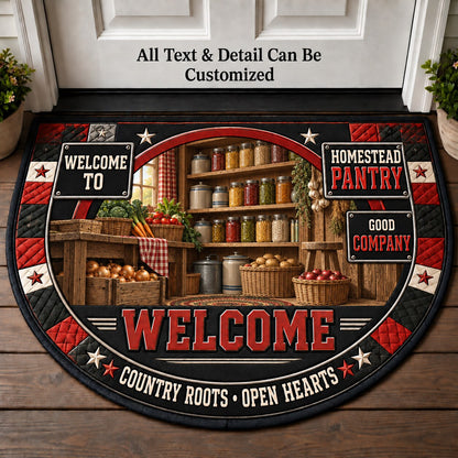 Homestead Pantry Personalized Half Round Mat | 5To9Vibe