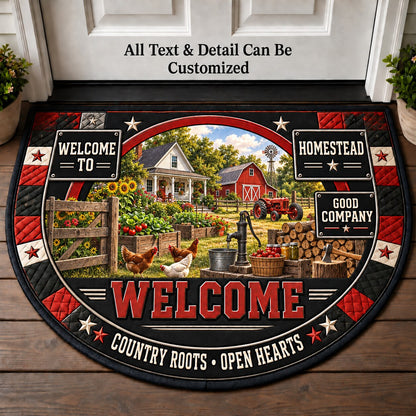Homestead Personalized Half Round Mat | 5To9Vibe