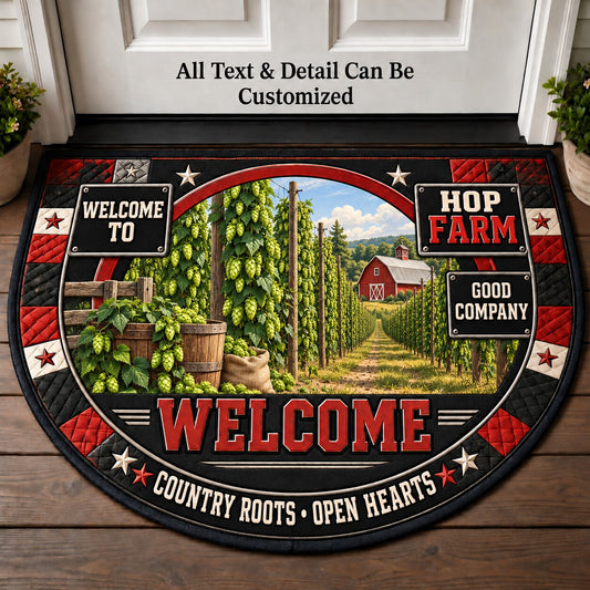 Hop Farm Personalized Half Round Mat | 5To9Vibe