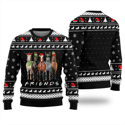 Horse Friends Funny Ugly Christmas Sweater
