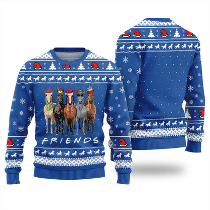 Horse Friends Funny Ugly Christmas Sweater