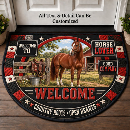Horse Lover Personalized Half Round Mat | 5To9Vibe