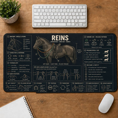 Horse Riding Reins Pet Training and Riding Guide Desk Mat | 5To9Vibe
