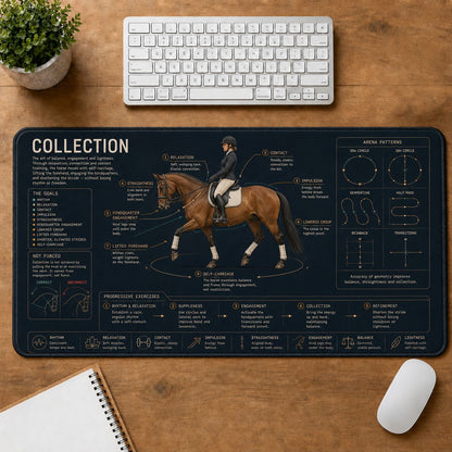 Horse Training Collection Horse and Equestrian Visual Guide Desk Mat | 5To9Vibe
