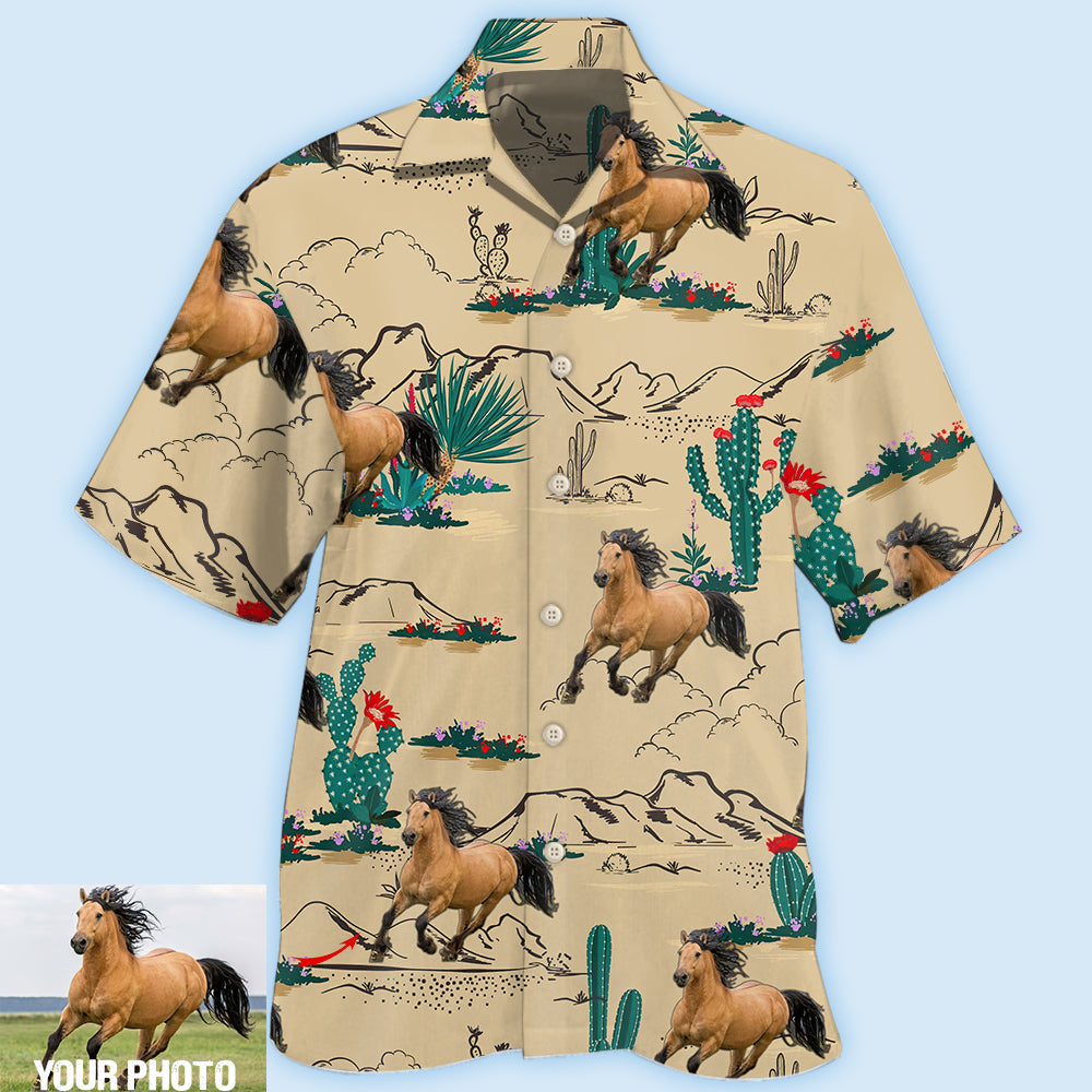 Horse Desert Custom Photo - Hawaiian shirt 