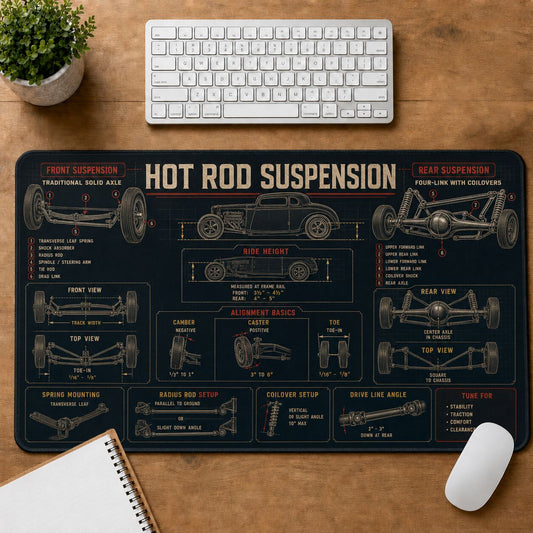 Hot Rod Suspension Hot Rod Technical Guide Desk Mat | 5To9Vibe