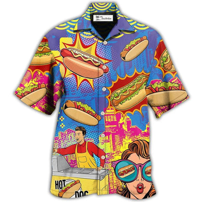 Hawaiian Shirt / Adults / S Hot Dog Pop Art Cool - Hawaiian Shirt 
