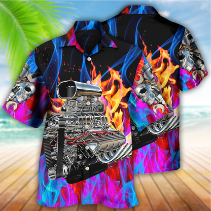 Hot Rod Amazing Colorful Flame - Hawaiian Shirt 