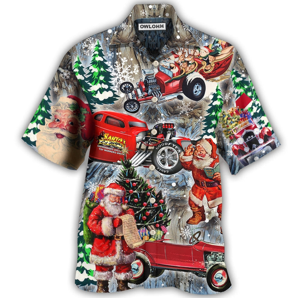 Hawaiian Shirt / Adults / S Hot Rod Merry Christmas Funny - Hawaiian Shirt 