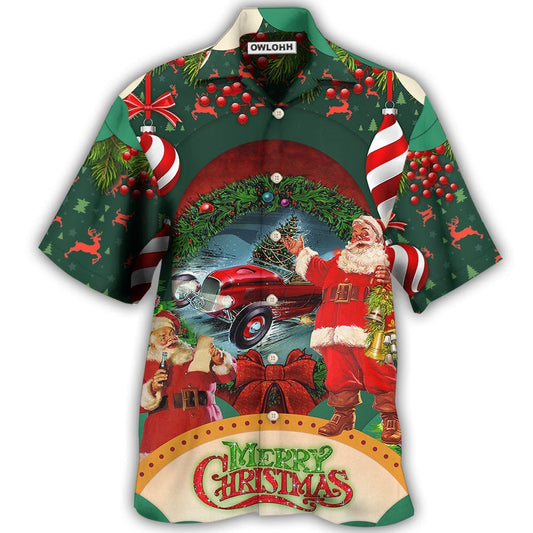 Hawaiian Shirt / Adults / S Hot Rod Merry Christmas I Was So Happy That Santa Made All Those - Hawaiian Shirt 