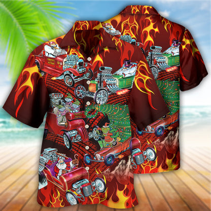 Hot Rod Merry Christmas Red Style - Hawaiian Shirt 