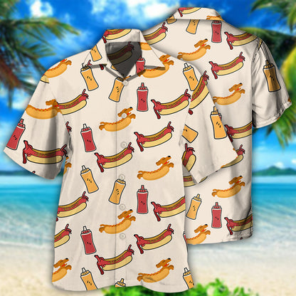 Hot Dog Funny Cool - Hawaiian Shirt 