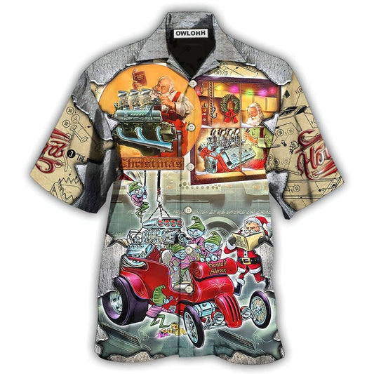 Hawaiian Shirt / Adults / S Hot Rod Merry Christmas Night - Hawaiian Shirt 