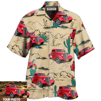Hawaiian Shirt / Adults / S Hot Rod On The Desert Basic Style Custom Photo - Hawaiian Shirt 