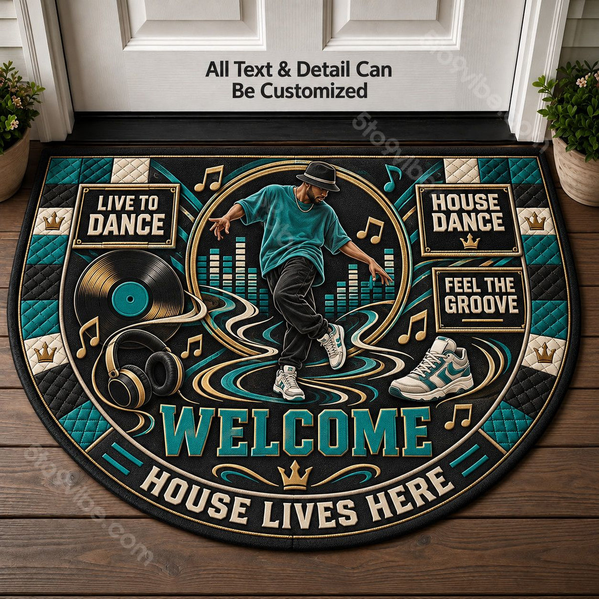 House Dance Personalized Half Round Mat | 5To9Vibe
