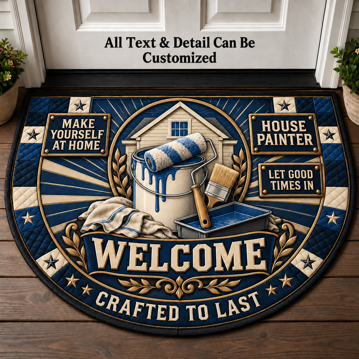 House Painter Personalized Half Round Mat | 5To9Vibe