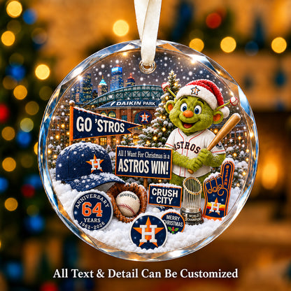 Baseball team Style 12 Glass Ornament mockup | 5To9Vibe