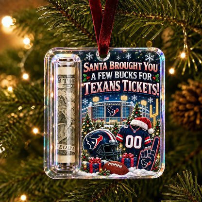 All Football Teams Christmas Money Holder Glass Ornament - 5to9vibe