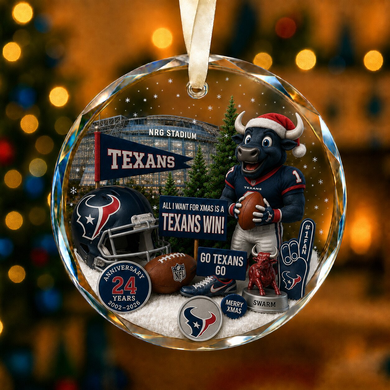 All Football Teams Christmas Glass Ornament With Gift Box Trending - 5to9vibe