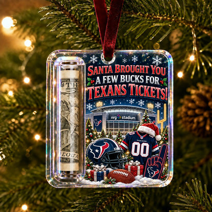 All Football Teams Football Stadium Christmas Money Holder Glass Ornament - 5to9vibe