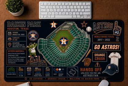 All Baseball Stadiums Infographic Desk Mat Mouse Pad Plus Size Trending - 5to9vibe