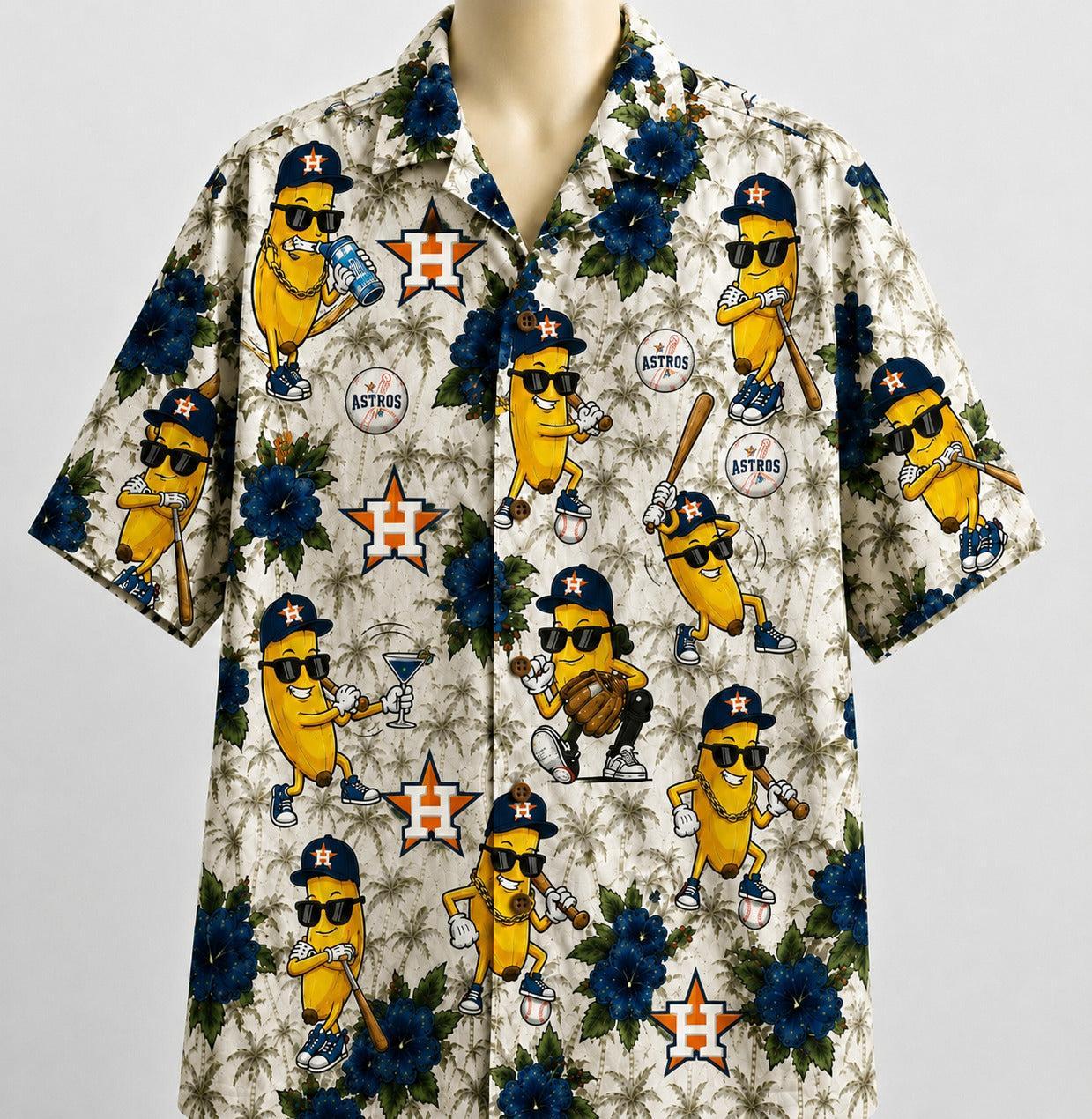 All Baseball Teams banana Hibiscus Flower Beach Vibe Aloha Premium Unisex Hawaiian Shirt For Men and Women