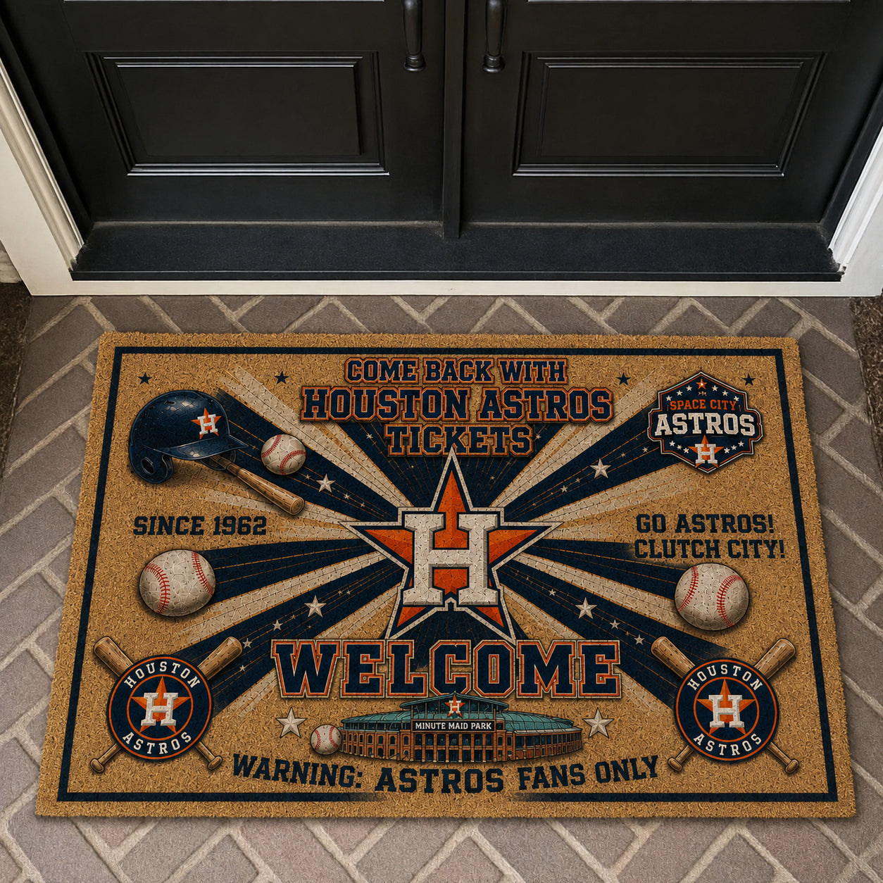 Alfombra personalizada de bienvenida premium de equipo de la MLB – Felpudo de béisbol personalizado