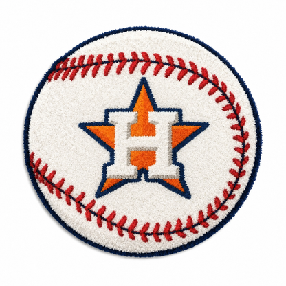 All Baseball Teams Baseball-Shaped Logo Baseball Fan Custom Quilted Print Premium Welcome Mat Washable Black Border – Personalized Baseball Doormat