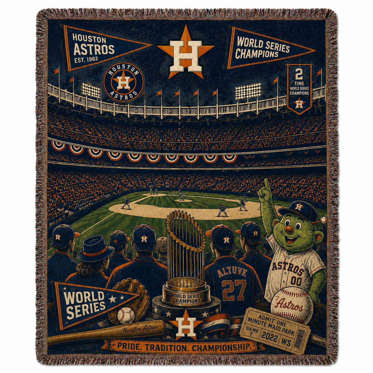Alfombra personalizada de bienvenida premium de equipo de la MLB – Felpudo de béisbol personalizado